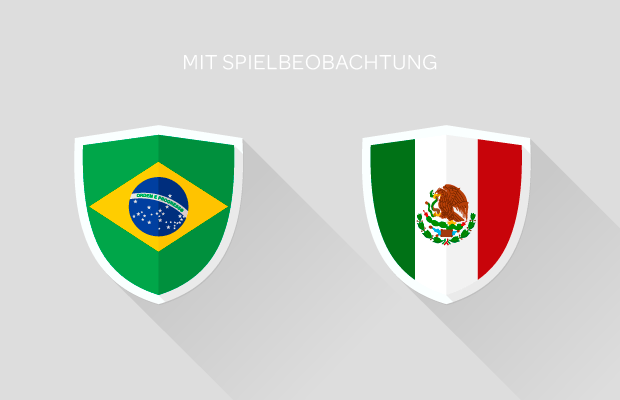Fußball-Weltmeisterschaft: Brasilien - Mexiko